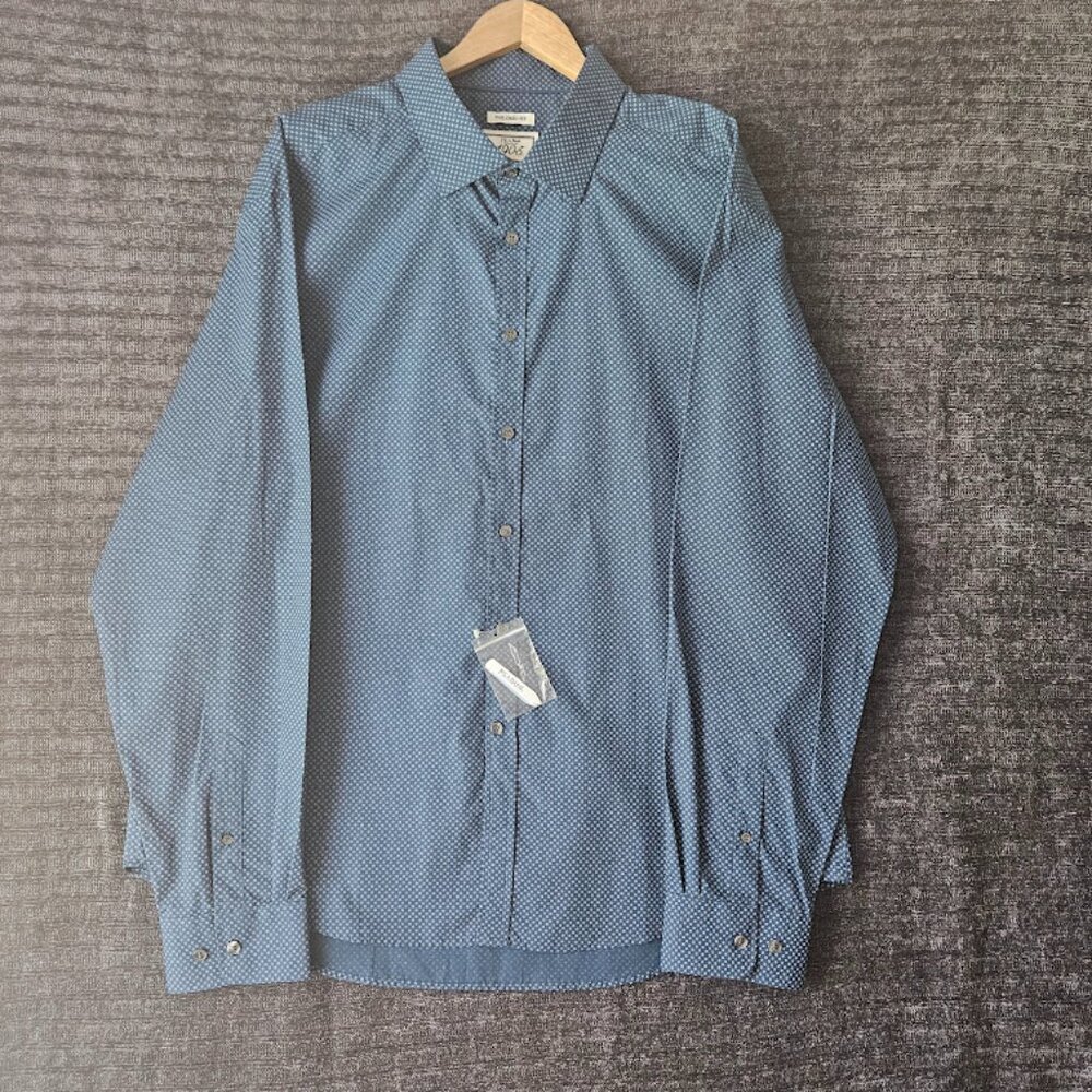 Jos A Bank Button Up Shirt Mens Size XXL Tailored Fit Long Sleeve NWT